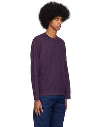 Stone Island Purple Patch Long Sleeve T Shirt