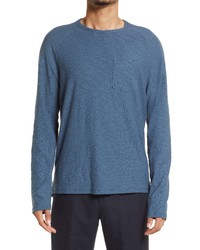 Vince Single Pocket Long Sleeve T Shirt In Brisk Blue At Nordstrom