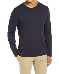 Vince Slim Fit Double Layer Long Sleeve T Shirt