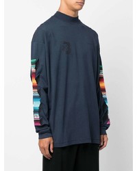 Off-White X Slb Logo Embroidered Long Sleeve Top