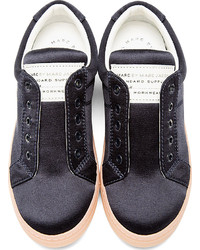 Marc by Marc Jacobs Navy Satin Laceless Cute Kicks Sneakers