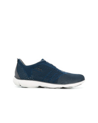 Geox Perforated Lace Up Sneakers