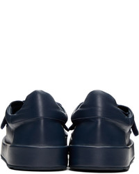 Jil Sander Navy Triple Velcro Sneakers