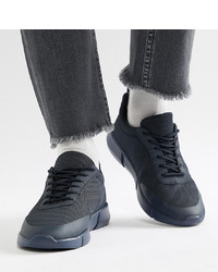 ASOS DESIGN Wide Fit Trainers In Navy Mesh