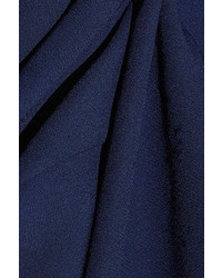 Marni Asymmetric Crepe Maxi Dress Navy