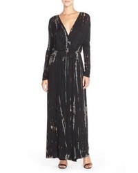 Fraiche by J Faux Wrap Maxi Dress