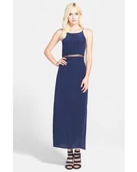 Myne Mesh Inset Silk Maxi Dress