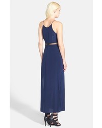 Myne Mesh Inset Silk Maxi Dress