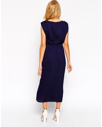 Love Wrap Front Belted Maxi Dress With Pleat Skirt