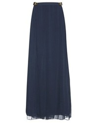 Diane von Furstenberg Bethune Pleated Silk Maxi Skirt