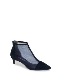 Navy Mesh Ankle Boots