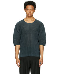 Homme Plissé Issey Miyake Navy Mesh Light T Shirt