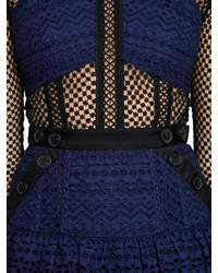 Self-Portrait Hazel Lace Mesh Mini Dress