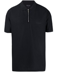Giorgio Armani Half Zip Mesh Polo Shirt