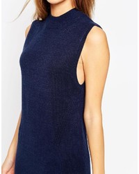 Asos Collection Midi Tank Dress With Funnel Neck In Knit