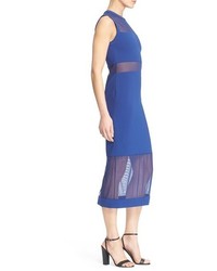 Alice + Olivia Karman Sheer Contrast Midi Dress
