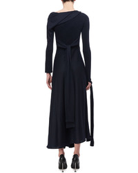 Victoria Beckham Paneled Tie Detail Midi Dress
