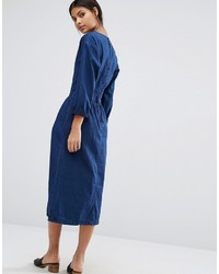 Warehouse Zip Back Midi Dress