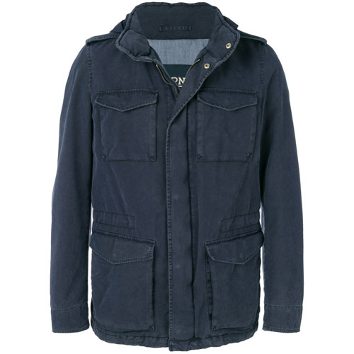 Herno Hooded Denim Jacket, $850 | farfetch.com | Lookastic