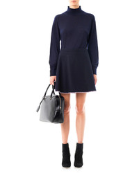 Balenciaga A Line Mini Wool Skirt