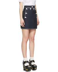 Stella McCartney Navy Buttoned Miniskirt