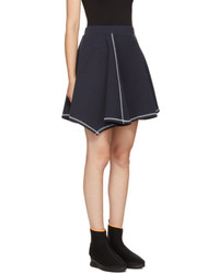 Kenzo Navy Stitched Jersey Miniskirt