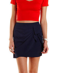 Charlotte Russe Ruched Draped Wrap Skirt