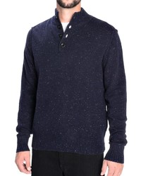Navy Mock-Neck Sweater