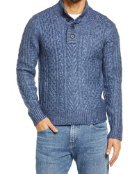Schott NYC Cable Knit Henley Sweater