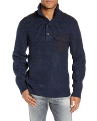Schott NYC Wool Blend Military Sweater