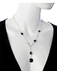 Andara Green Onyx Navy Hoop Link Necklace