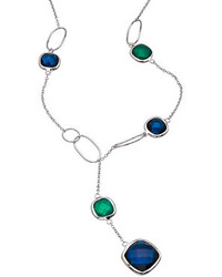 Andara Green Onyx Navy Hoop Link Necklace
