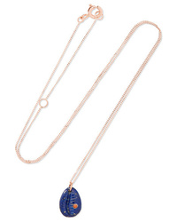 Pascale Monvoisin Cauri N2 9 Karat Gold Lapis Lazuli And Faux Coral Necklace