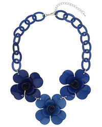Dorothy Perkins Navy Plastic Flower Necklace