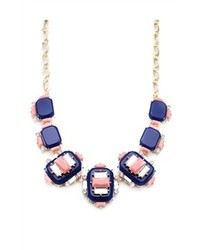 Ily Couture Geo Cluster Necklace Navy