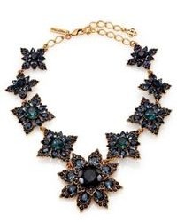 Oscar de la Renta Jeweled Floral Necklace