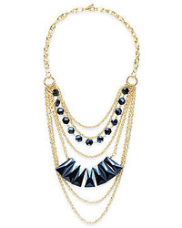 Saks Fifth Avenue Multi Tiered Shimmer Bib Necklace