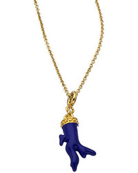 Blu Bijoux Navy Faux Coral Pendant Necklace