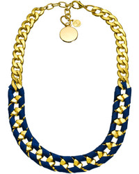 Jessica Elliot Navy Gold Hudson Necklace