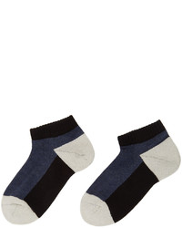Yohji Yamamoto Navy Cotton Jersey Socks