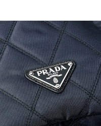 Prada Leather Trimmed Quilted Nylon Backpack