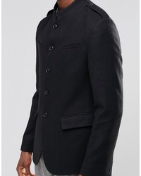Asos Brand Skinny Blazer With Mandarin Collar