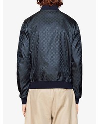 Gucci Reversible Gg Jacquard Nylon Bomber Jacket