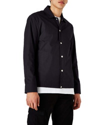 WAX LONDON Berg Snap Front Nylon Shirt Jacket