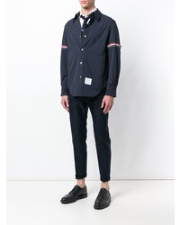 Thom Browne Solid Nylon Armband Shirt Jacket