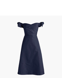 J.Crew Off The Shoulder Strapless Dress With Ties In Faille