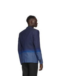 Givenchy Blue Single Breasted Gradient Blazer