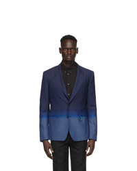 Givenchy Blue Single Breasted Gradient Blazer