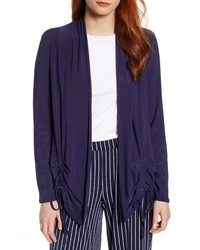 Chaus Ruched Cardigan