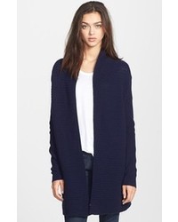 Theory Dantelle Open Front Cashmere Cardigan Navy Small